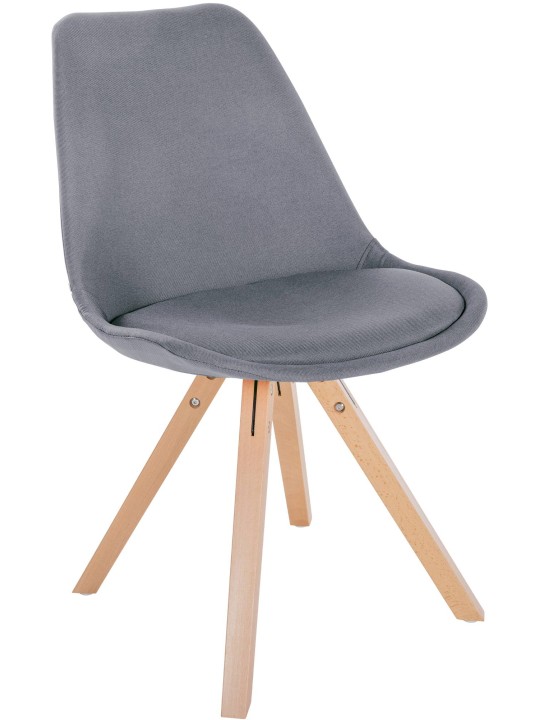 Stol Sofia Stof Firkant, lysegrå