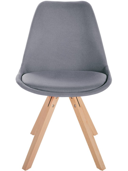 Stol Sofia Stof Firkant, lysegrå