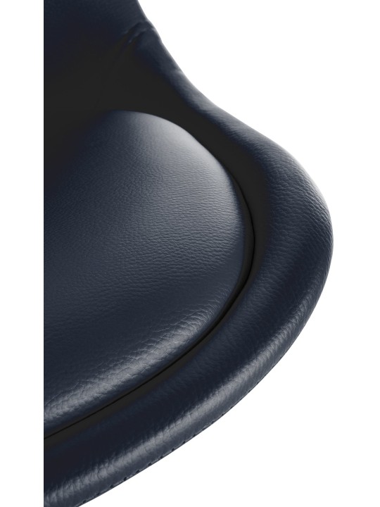 Stol Sofia Kunstlæder Rund, sort