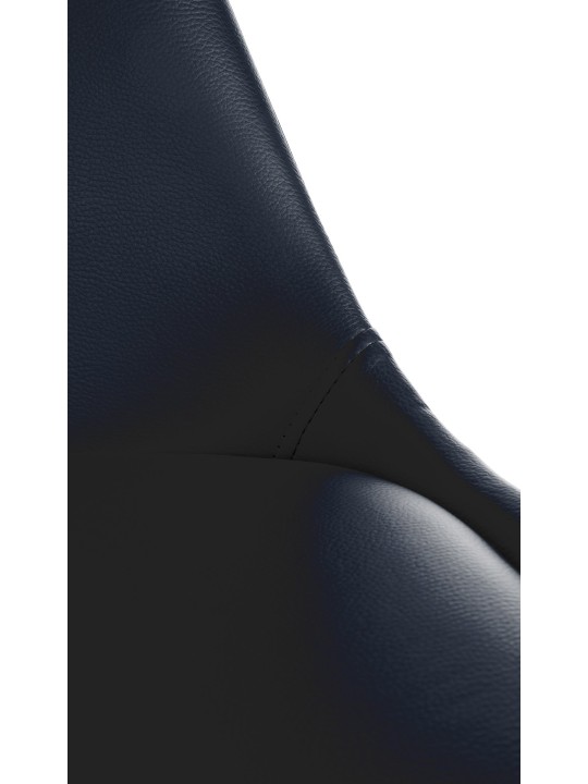 Stol Sofia Kunstlæder Rund, sort