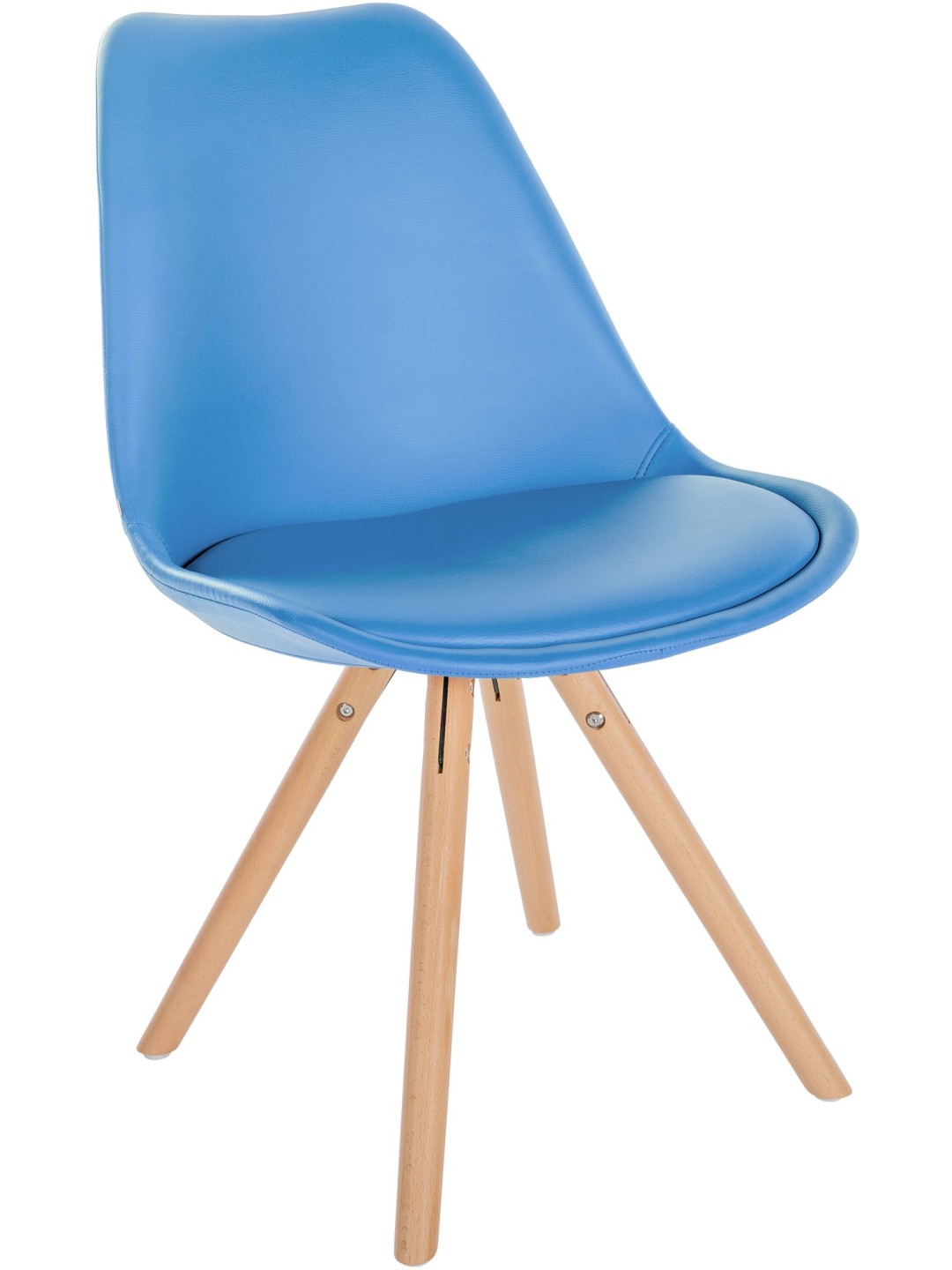 Stol Sofia Kunstlæder Rund, lyseblå