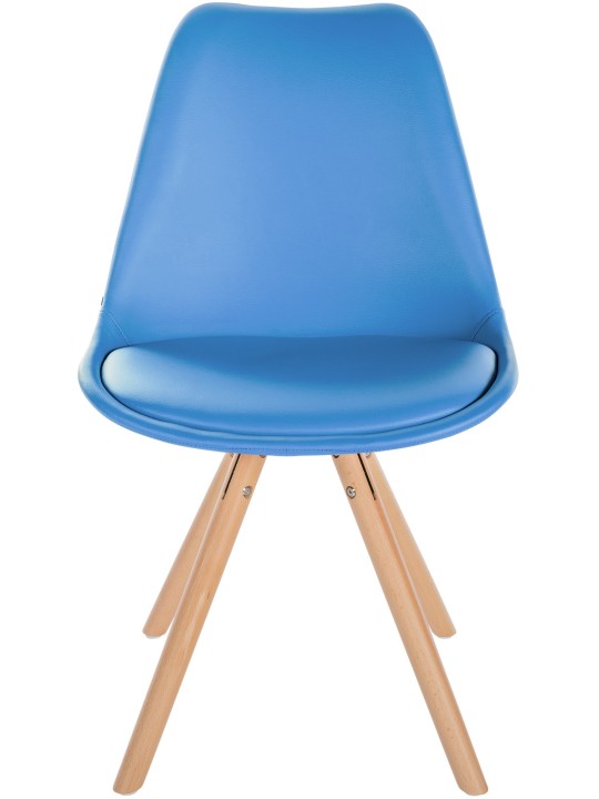 Stol Sofia Kunstlæder Rund, lyseblå Stol Sofia Kunstlæder Rund, lyseblå