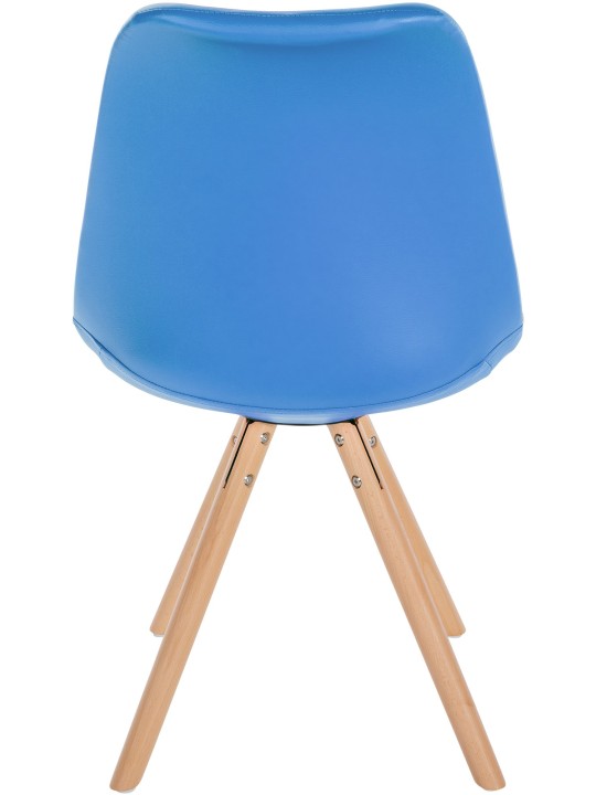 Stol Sofia Kunstlæder Rund, lyseblå Stol Sofia Kunstlæder Rund, lyseblå