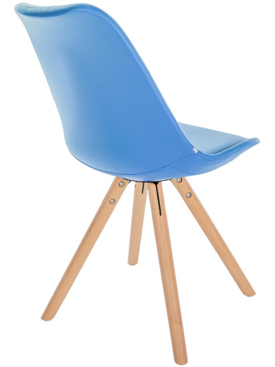 Stol Sofia Kunstlæder Rund, lyseblå Stol Sofia Kunstlæder Rund, lyseblå