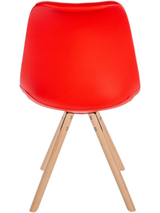 Stol Sofia Kunstlæder Rund, rød