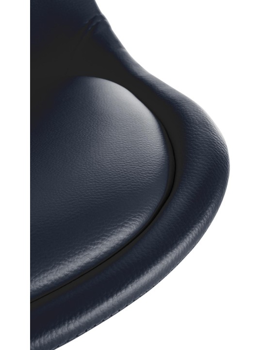 Stol Sofia imiteret læder Firkantet, sort