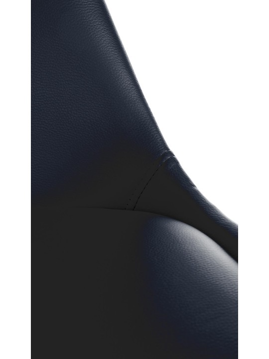 Stol Sofia imiteret læder Firkantet, sort