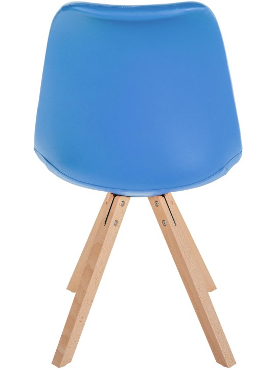 Stol Sofia imiteret læder Firkantet, lyseblå Stol Sofia imiteret læder Firkantet, lyseblå