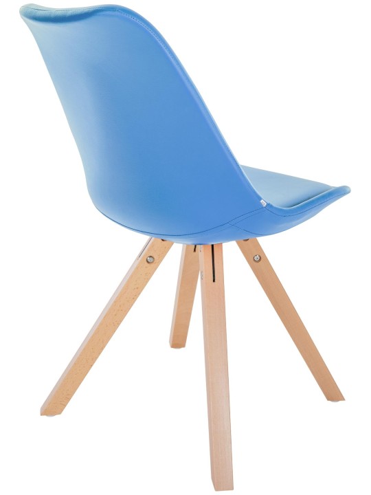 Stol Sofia imiteret læder Firkantet, lyseblå Stol Sofia imiteret læder Firkantet, lyseblå