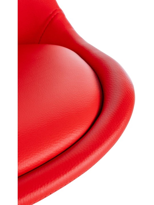 Stol Sofia imiteret læder Firkantet, rød