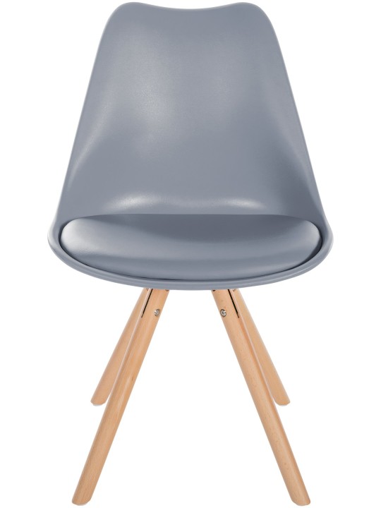 Stol Sofia Plastic Rund, grå