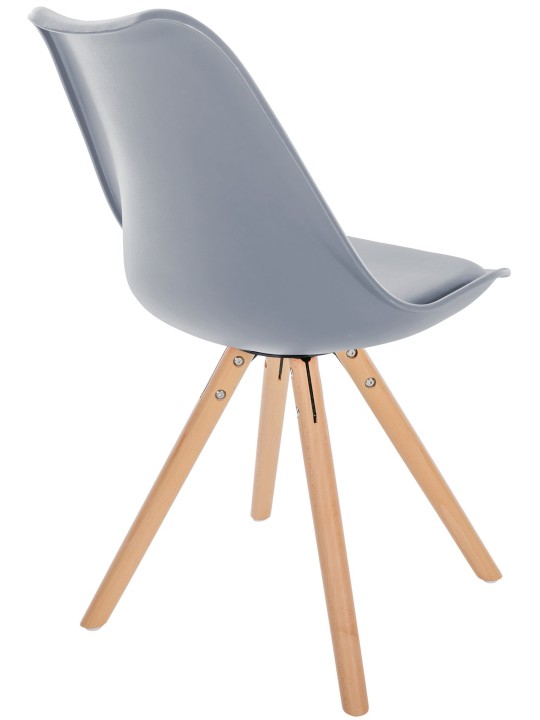 Stol Sofia Plastic Rund, grå