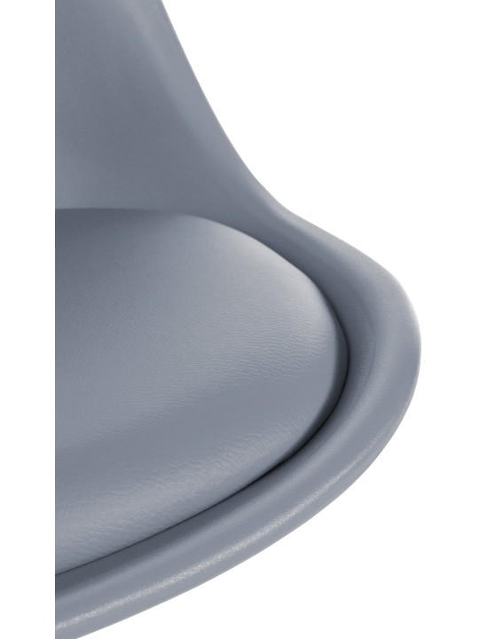 Stol Sofia Plastic Rund, grå