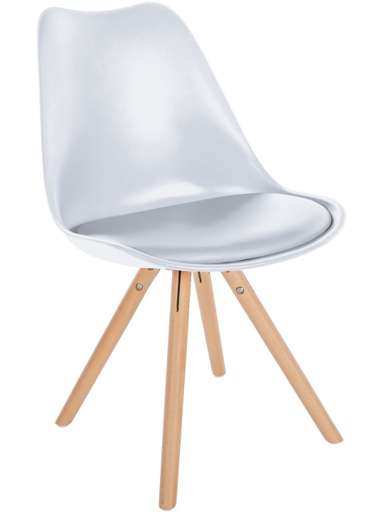 Stol Sofia Plastic Rund, hvid