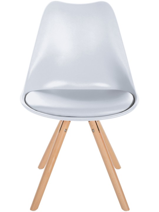 Stol Sofia Plastic Rund, hvid