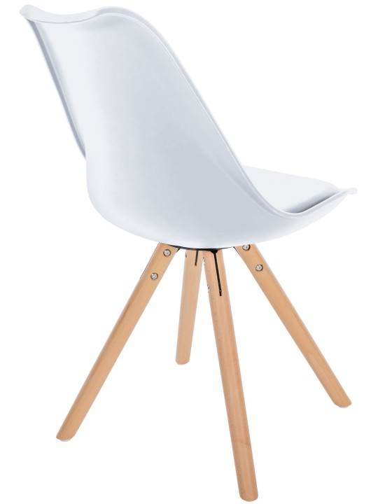 Stol Sofia Plastic Rund, hvid