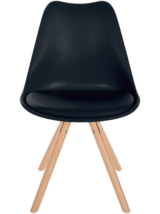 Stol Sofia Plastic Rund, sort