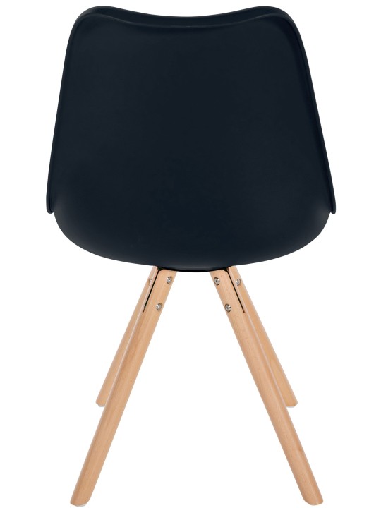 Stol Sofia Plastic Rund, sort