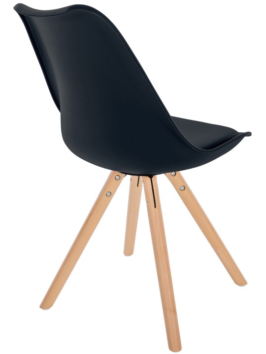 Stol Sofia Plastic Rund, sort