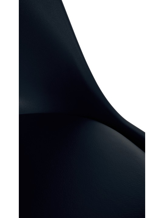 Stol Sofia Plastic Rund, sort