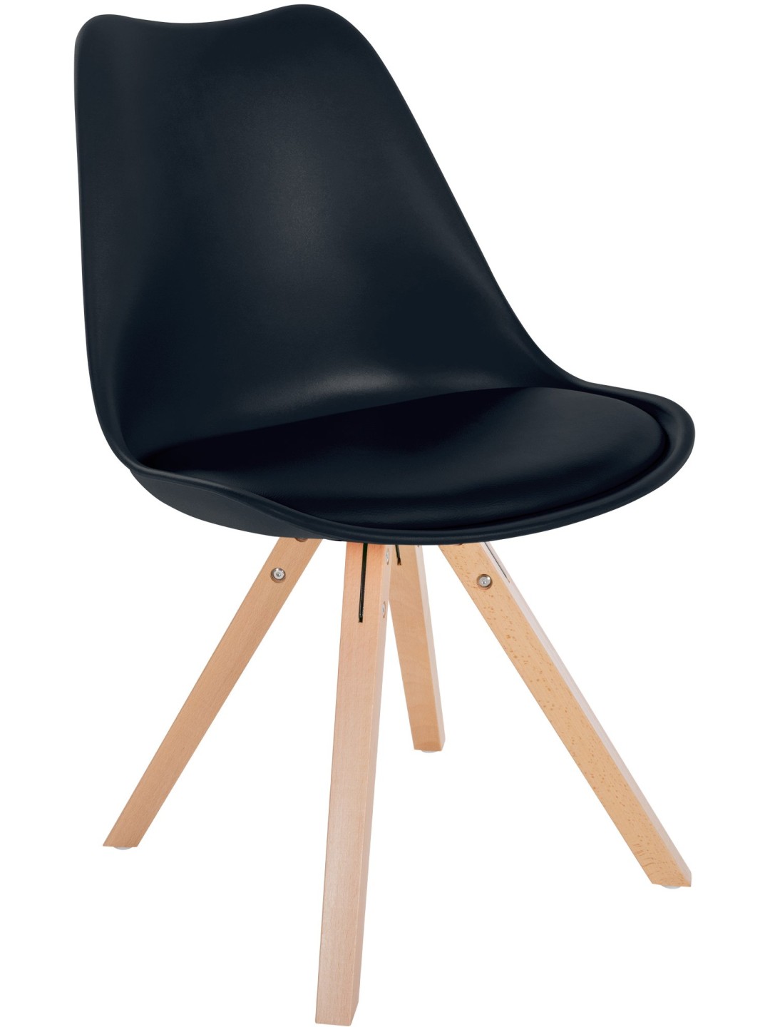 Stol Sofia Plastic Square, sort