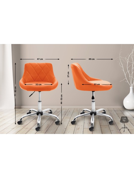 Arbejdsskammel Lazio imiteret læder, orange Arbejdsskammel Lazio imiteret læder, orange