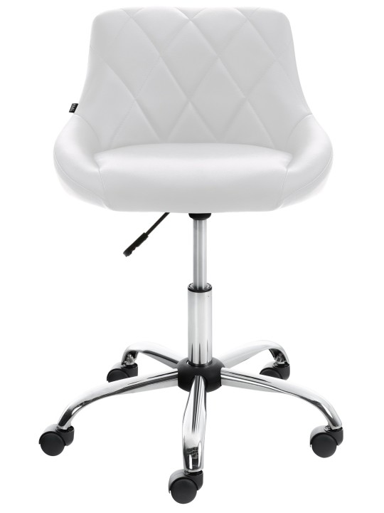 Arbejdsskammel Lazio imiteret læder, hvid