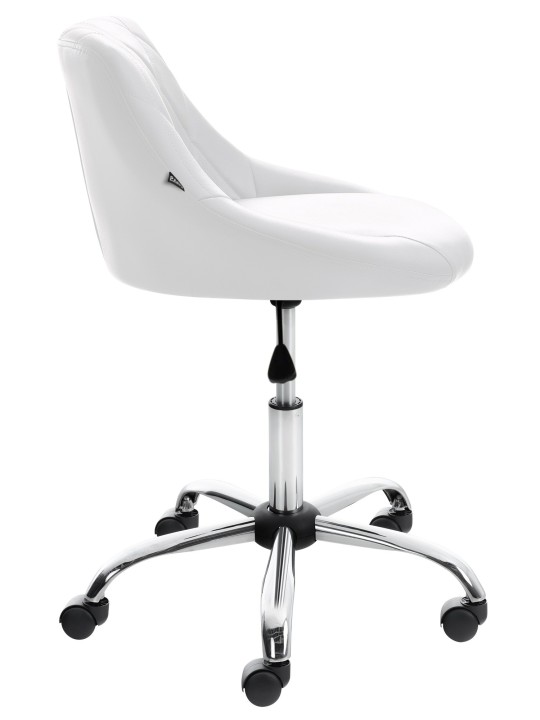 Arbejdsskammel Lazio imiteret læder, hvid