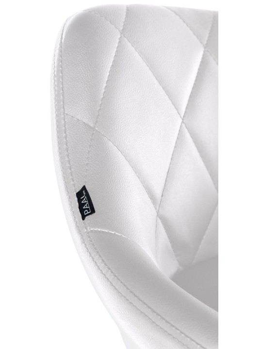 Arbejdsskammel Lazio imiteret læder, hvid