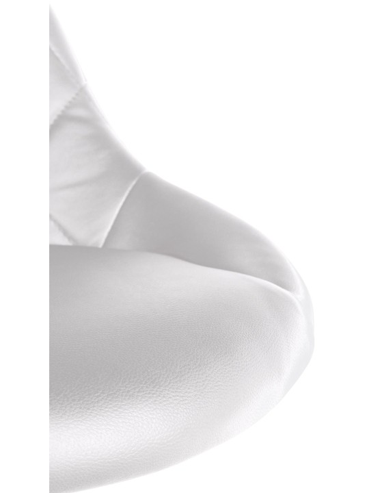 Arbejdsskammel Lazio imiteret læder, hvid