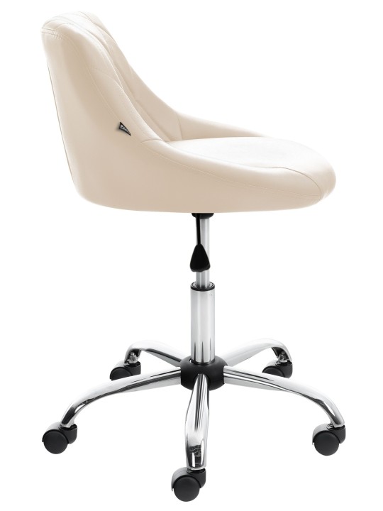 Arbejdsskammel Lazio imiteret læder, creme