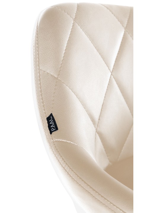 Arbejdsskammel Lazio imiteret læder, creme