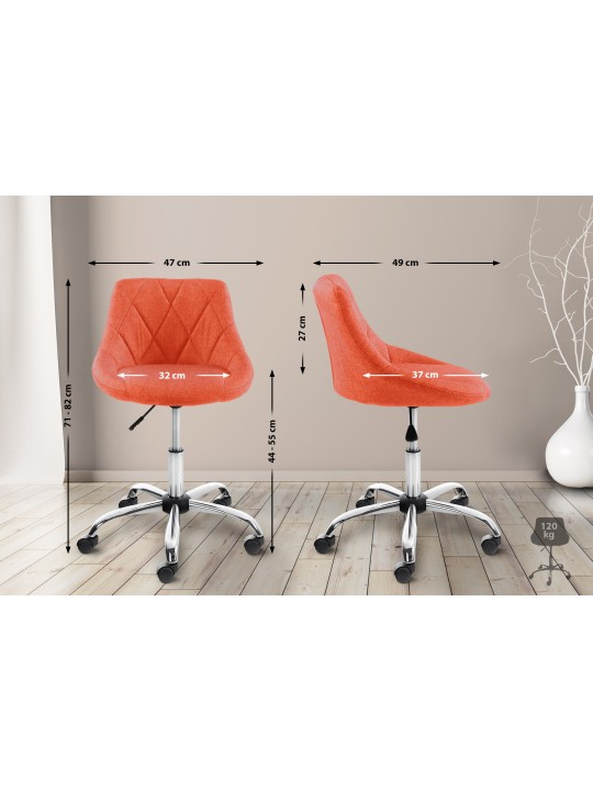 Arbejdsskammel Lazio stof, orange