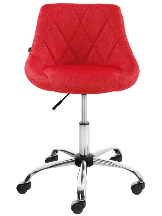 Arbejdsskammel Lazio stof, rød