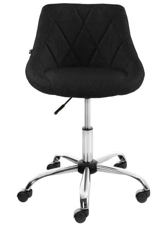 Arbejdsskammel Lazio stof, sort