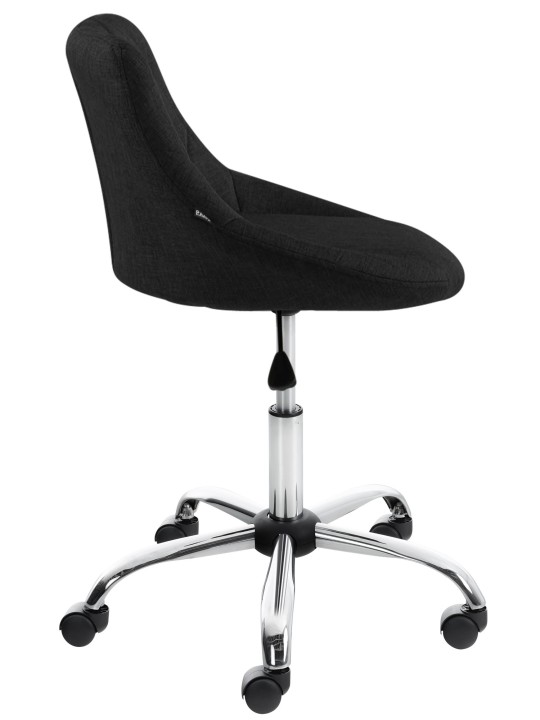 Arbejdsskammel Lazio stof, sort