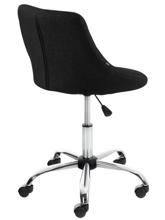 Arbejdsskammel Lazio stof, sort