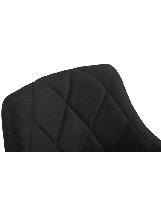 Arbejdsskammel Lazio stof, sort