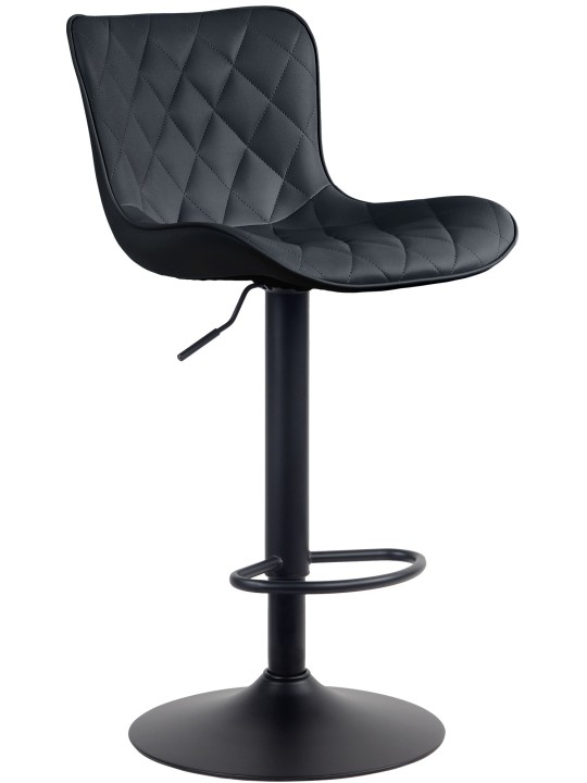 Barstol Emma imiteret læder, sort