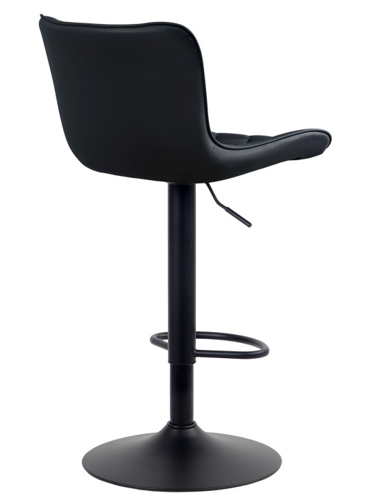 Sæt med 2 barstole Emma imiteret læder, sort