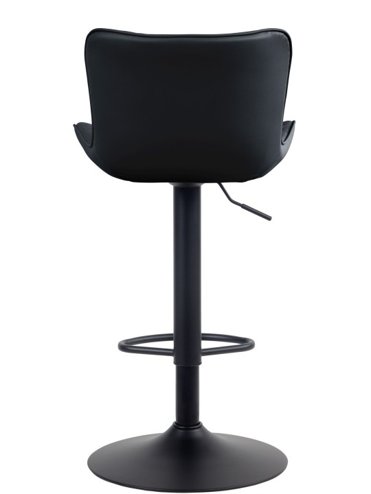 Sæt med 2 barstole Emma imiteret læder, sort