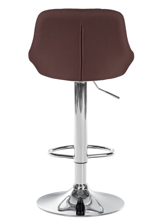 Barstol Lazio stof krom, brun