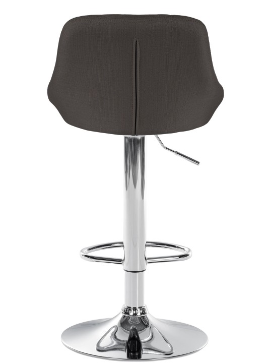 Barstol Lazio stof krom, mørkegrå