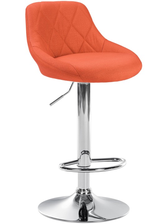 Barstol Lazio stof krom, orange
