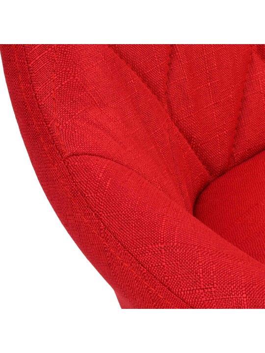 Barstol Lazio stof krom, rød