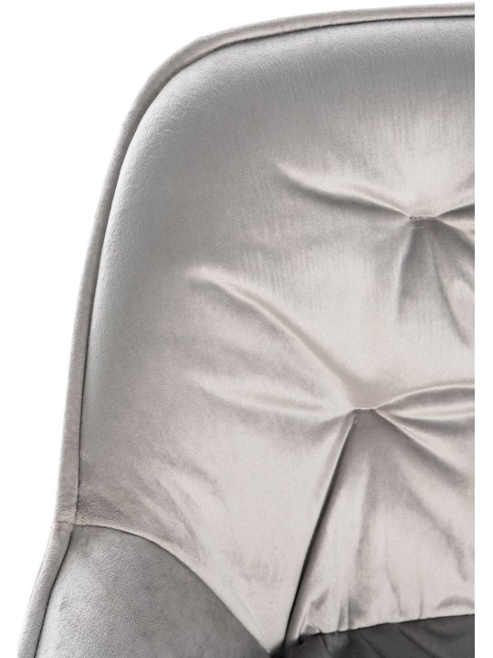 Sæt med 2 barstole Gibson velvet, grå