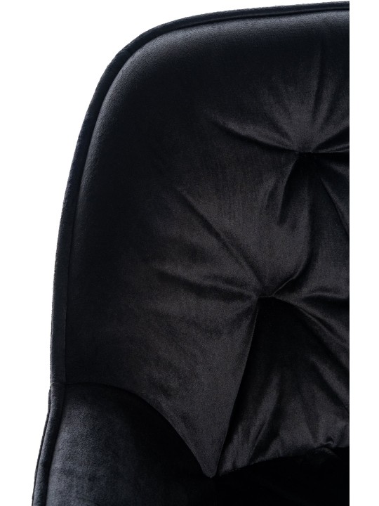 Sæt med 2 barstole Gibson velvet, sort