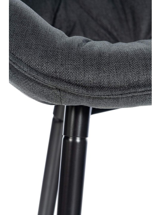 Sæt med 2 barstole Gibson stof, mørkegrå