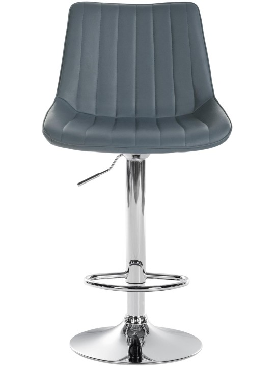 Barstol Toni imiteret læder krom, grå