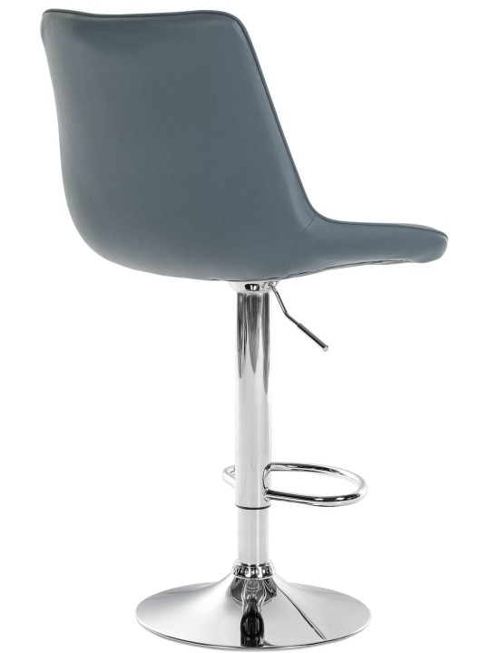 Barstol Toni imiteret læder krom, grå
